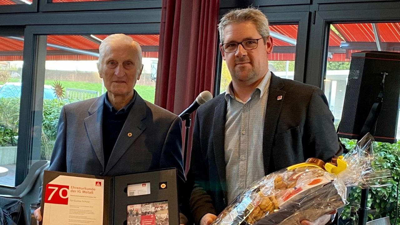 70 Jahre in der IG Metall - Gustav Schulz