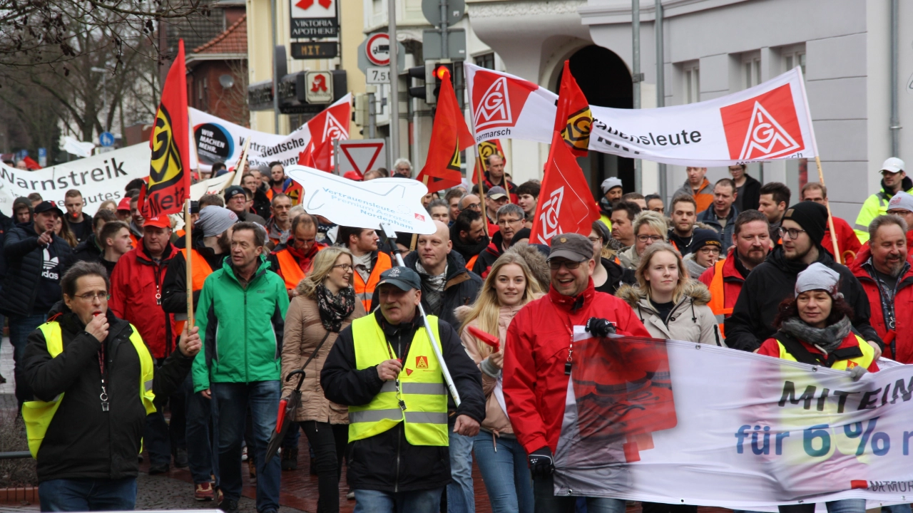 Foto vom Demozug Küstenaktionstag 24.01.2018