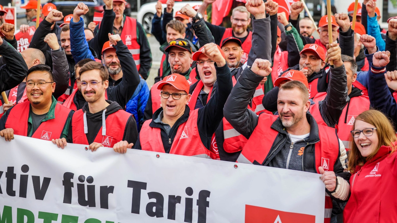 Warnstreikaktion in Oelde