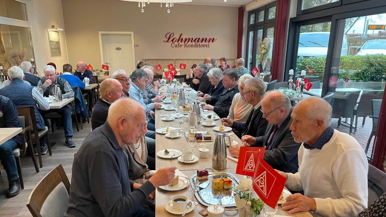 Jubilarfeier der Kolleginnen und kollegen mit 50, 60, 65 und 70 Jahre Mitgliedschaft in der IG Metall.