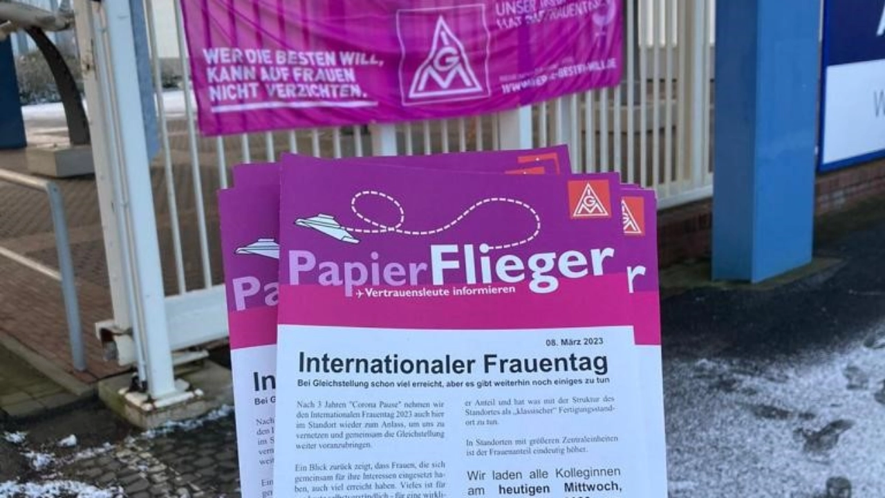 Bilder der betrieblichen Aktionen zum Weltfrauentag