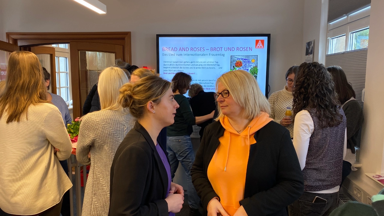 Bilder der betrieblichen Aktionen zum Weltfrauentag