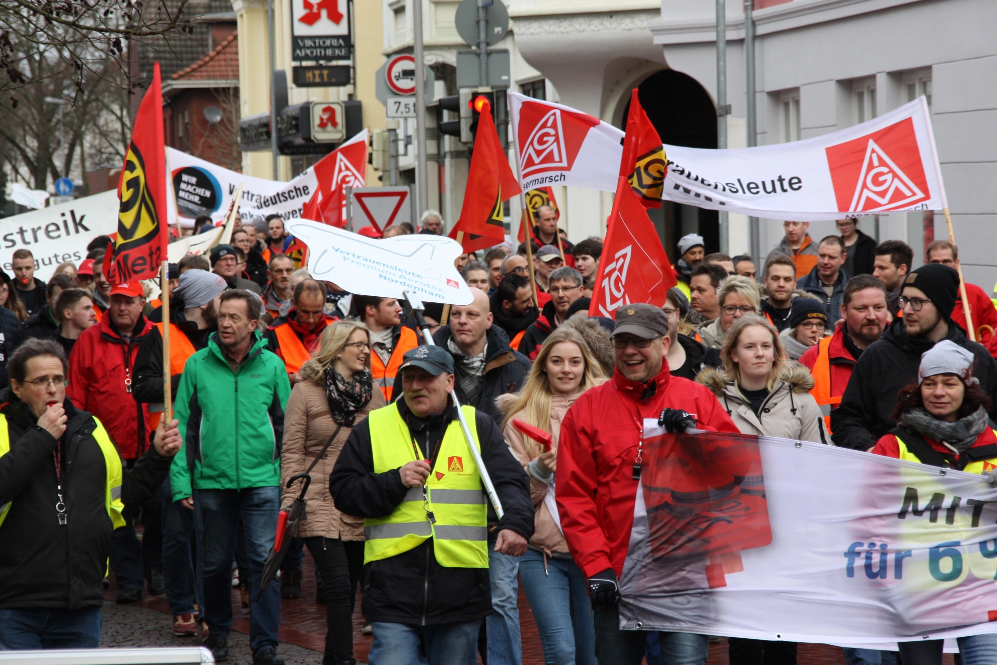 Foto vom Demozug Küstenaktionstag 24.01.2018