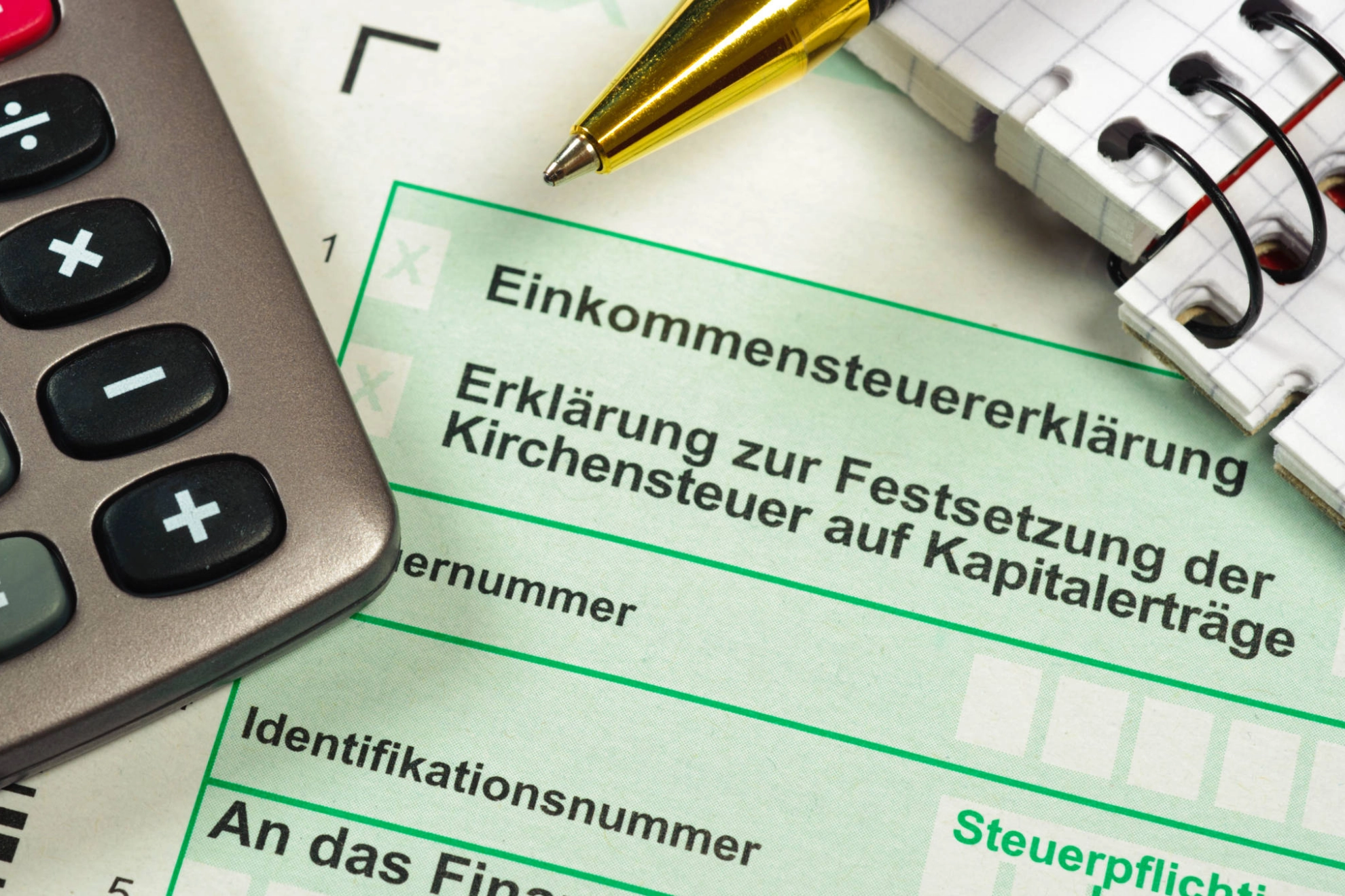 Ein Formular zur Einkommenssteuererklärung.