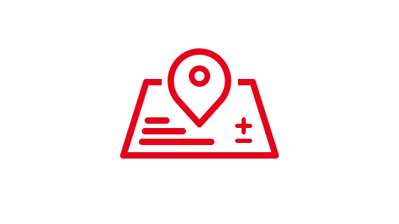 Icon interaktive Landkarte mit transparentem Hintergrund