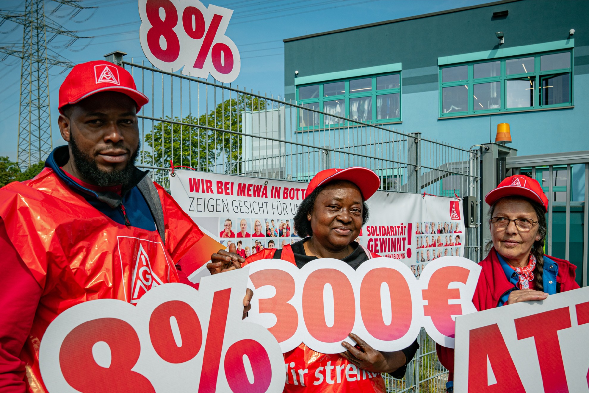 Warnstreik der Mewa-Beschäftigten in Bottrop am 1.6.2023